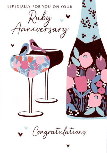 Picture of RUBY ANNIVERSARY CARD